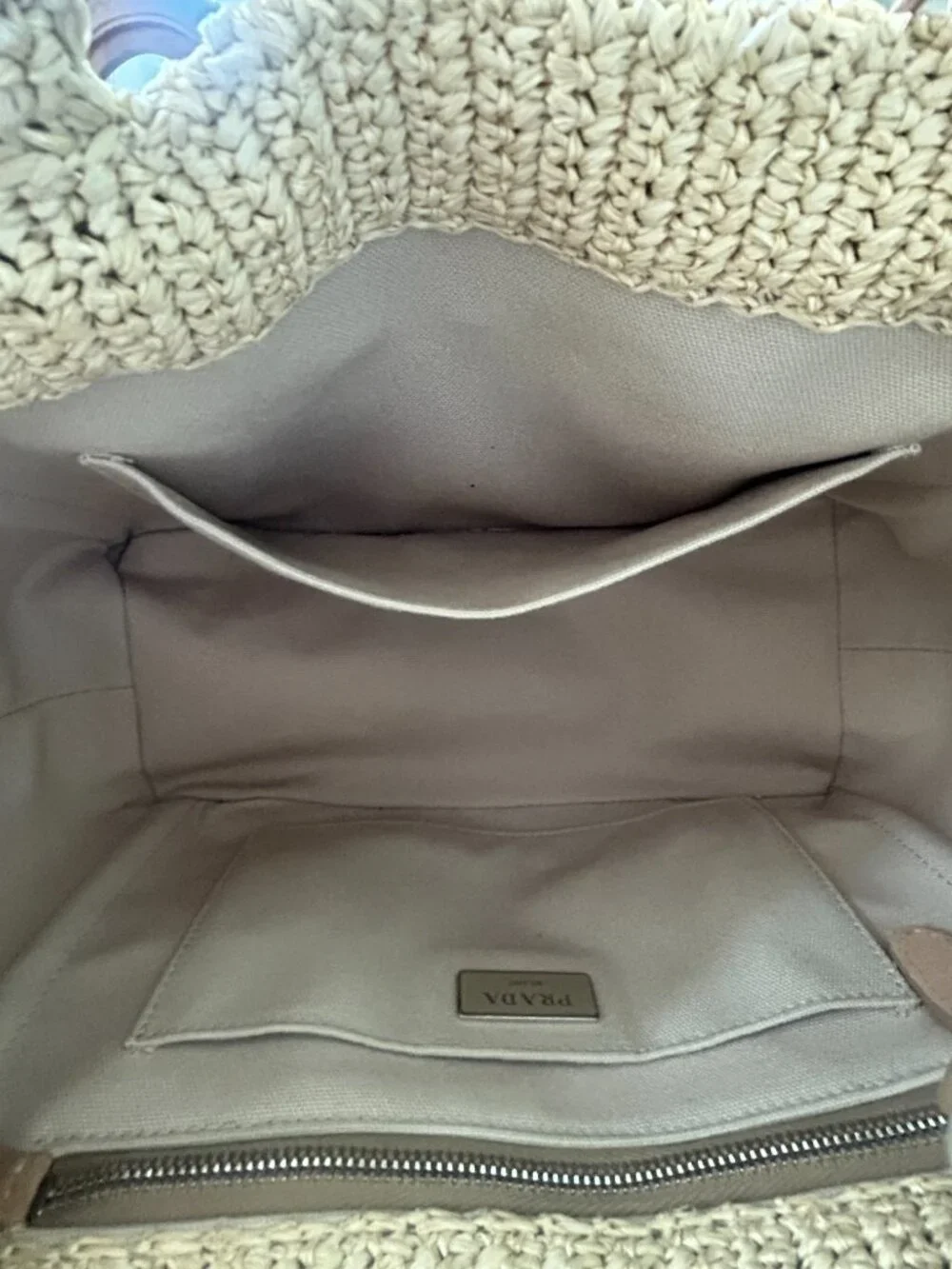Prada Pom Pom Raffia Convertible Tote with Original Strap - Picture 8 of 16